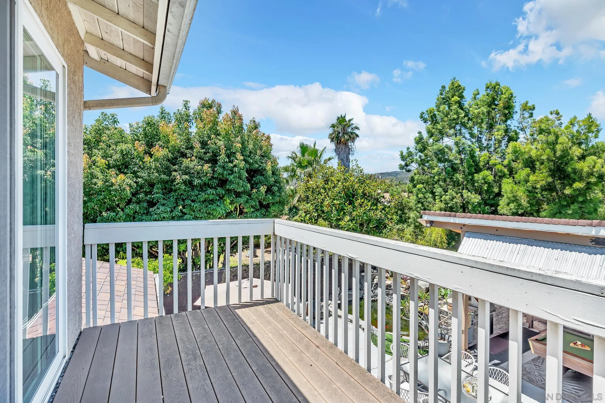 14228 Frame Road Poway, CA 92064 - Photo 46 of 49 a view of a balcony with wooden floor