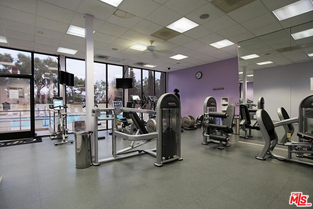 2170 Century Park East, Unit 1507 Los Angeles, CA 90067 - Photo 13 of 17 a view of a room with gym equipment