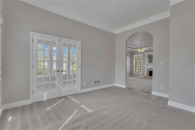 an empty room with a window