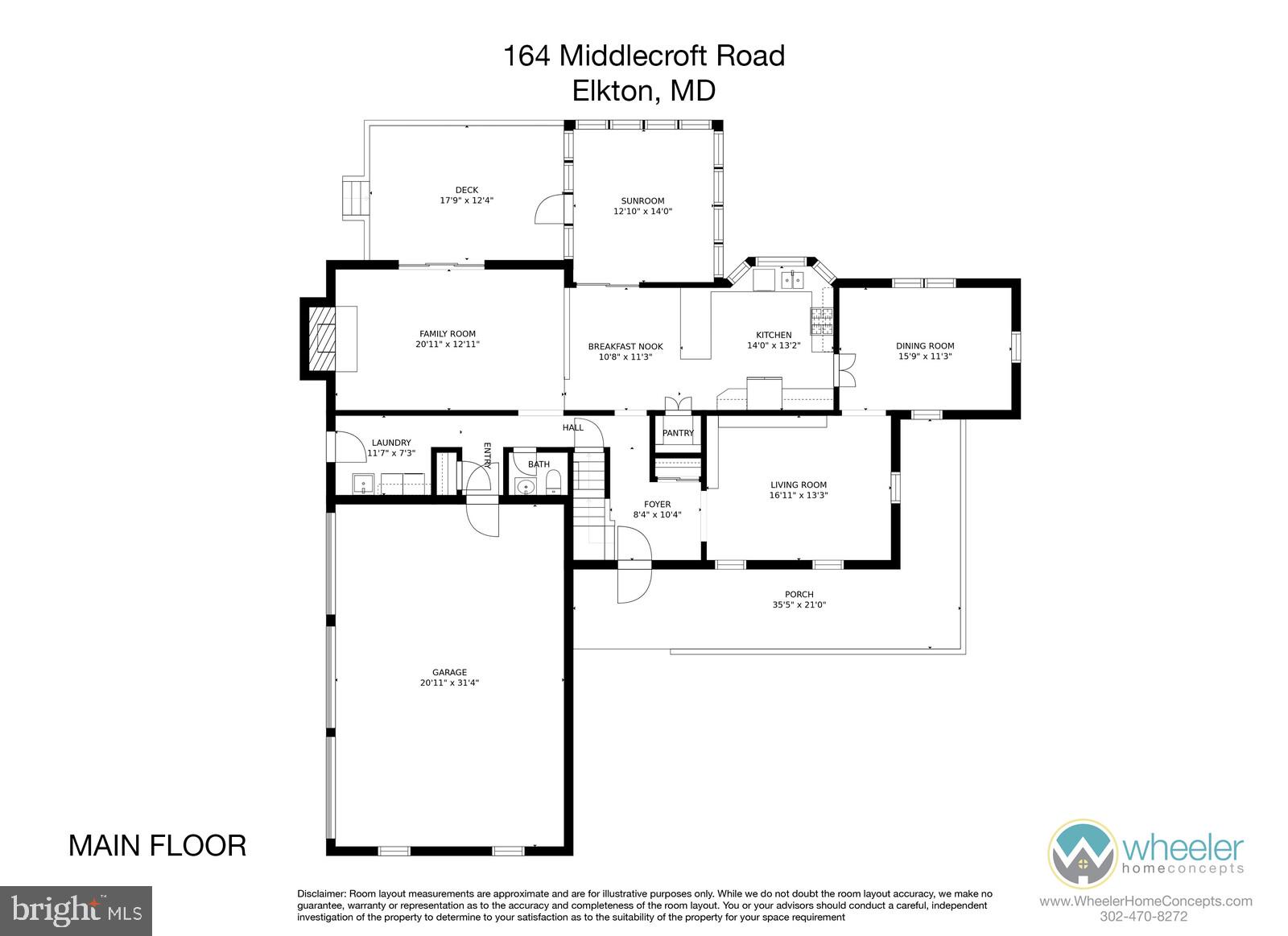 164 Middlecroft Road Elkton, MD 21921 - Photo 47 of 50 Main level floorplan