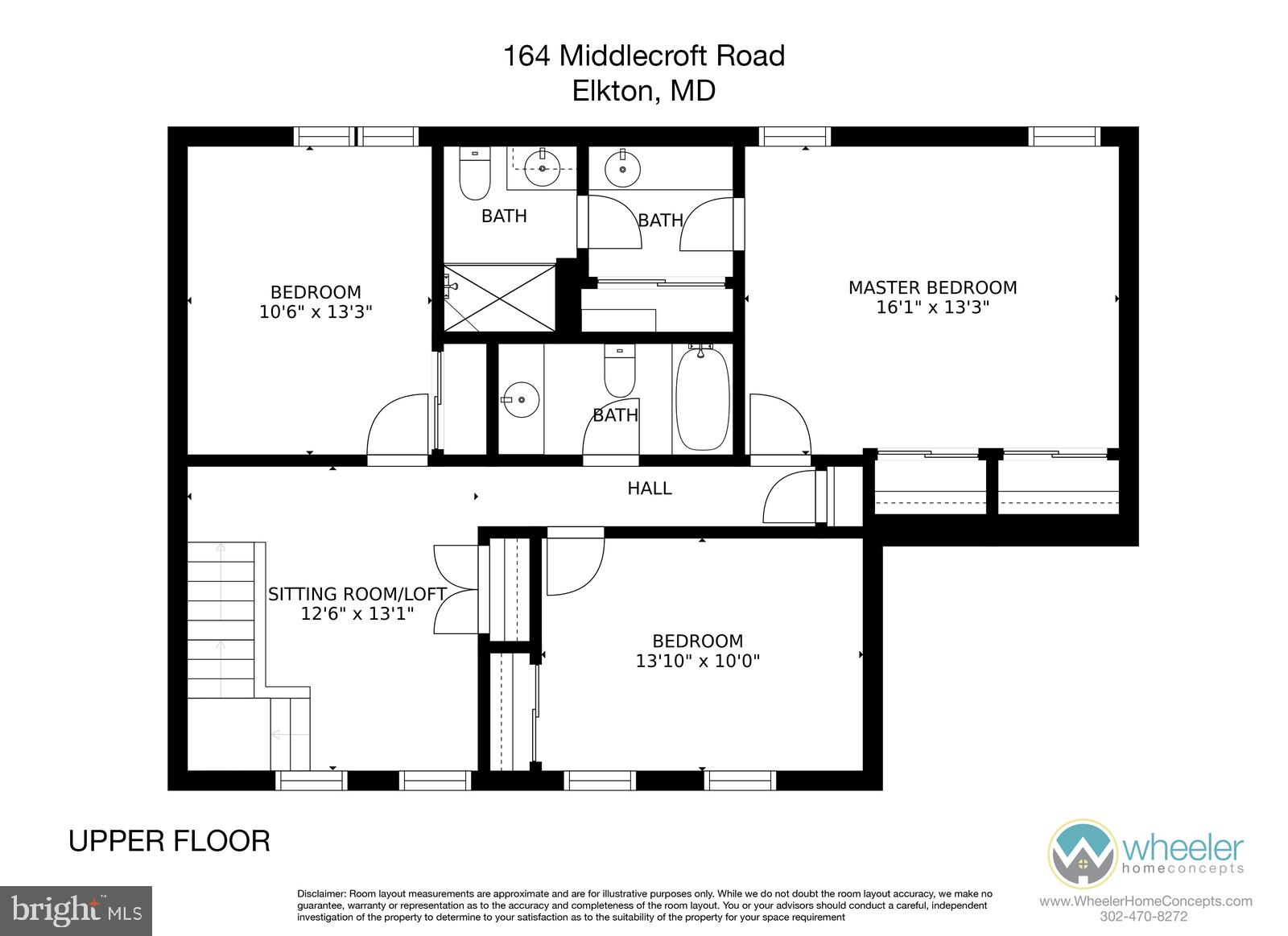 164 Middlecroft Road Elkton, MD 21921 - Photo 48 of 50 Upper level 1 floorplan