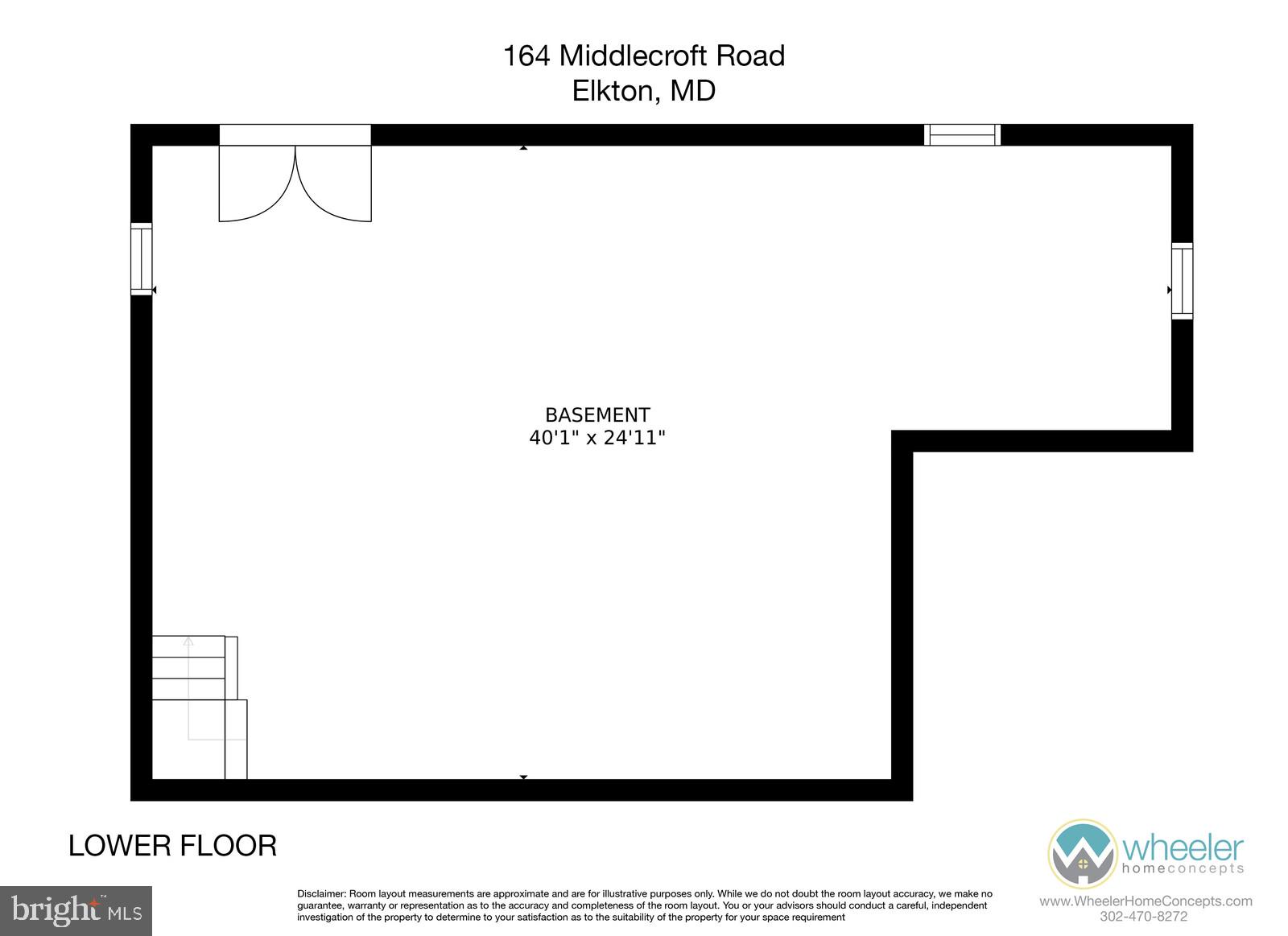 164 Middlecroft Road Elkton, MD 21921 - Photo 50 of 50 Basement floor plan