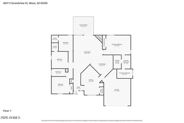 $2,450 | 4837 East Grandview Street, Mesa, AZ 85205