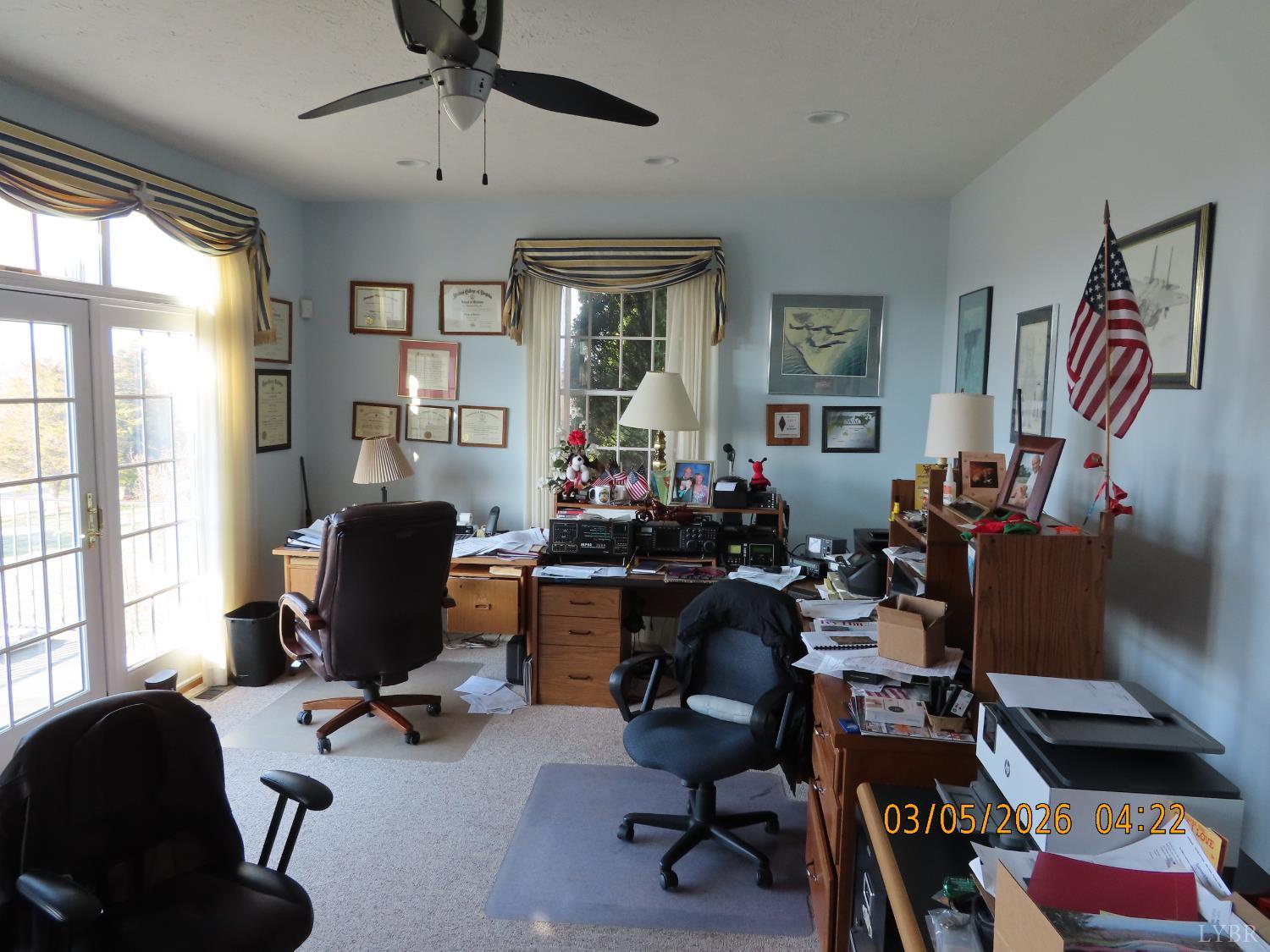6485 Falling Creek Road Bedford, VA 24523 - Photo 41 of 50 a view of a workspace with furniture and a window