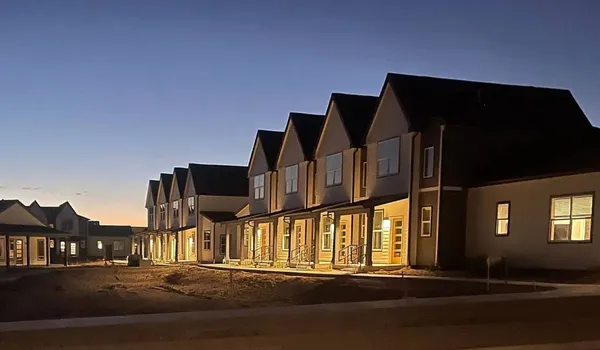a view of street along with house