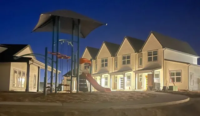 a front view of a house