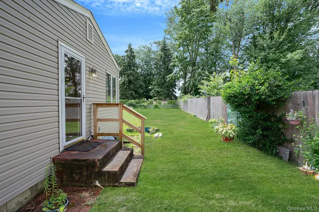a view of a backyard with a garden