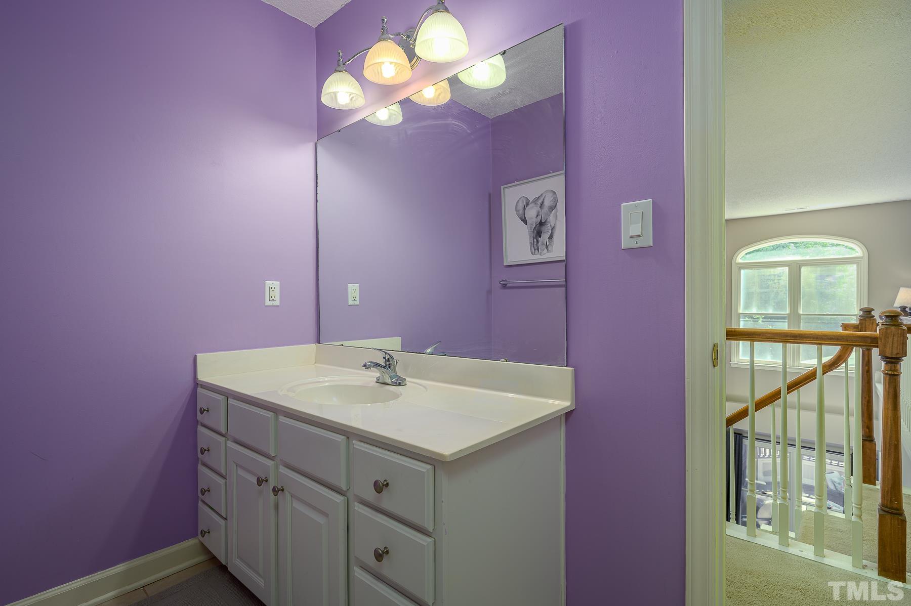 701 Modena Drive Cary, NC 27513 - Photo 31 of 39 a bathroom with a sink vanity and a mirror