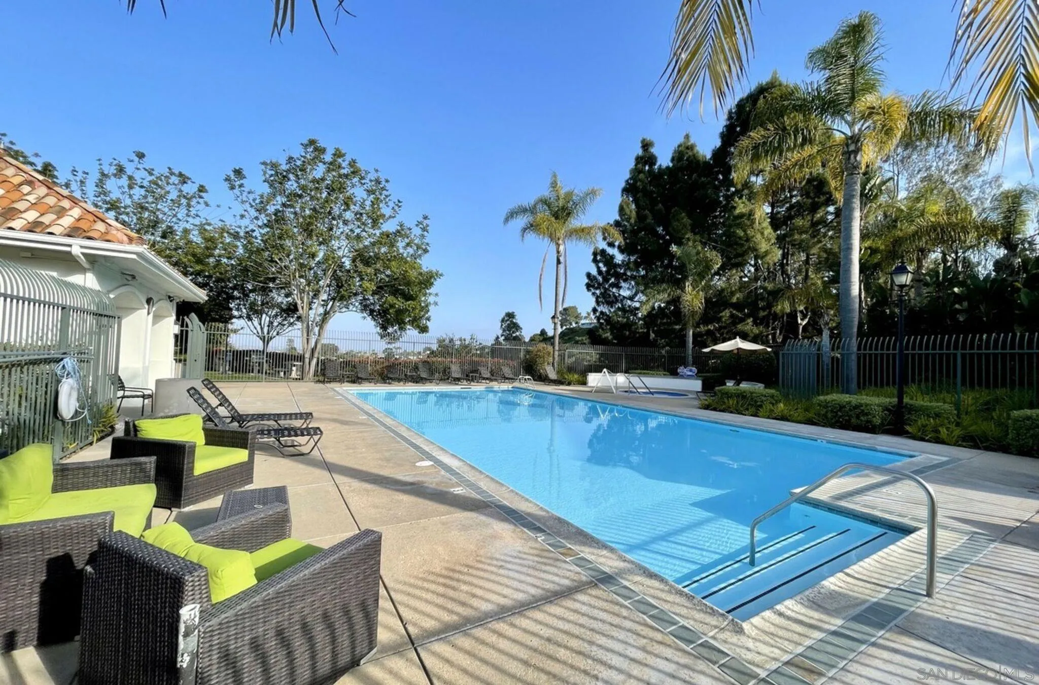 6013 Oakgate Row La Jolla, CA 92037 - Photo 43 of 50 a view of a patio with swimming pool