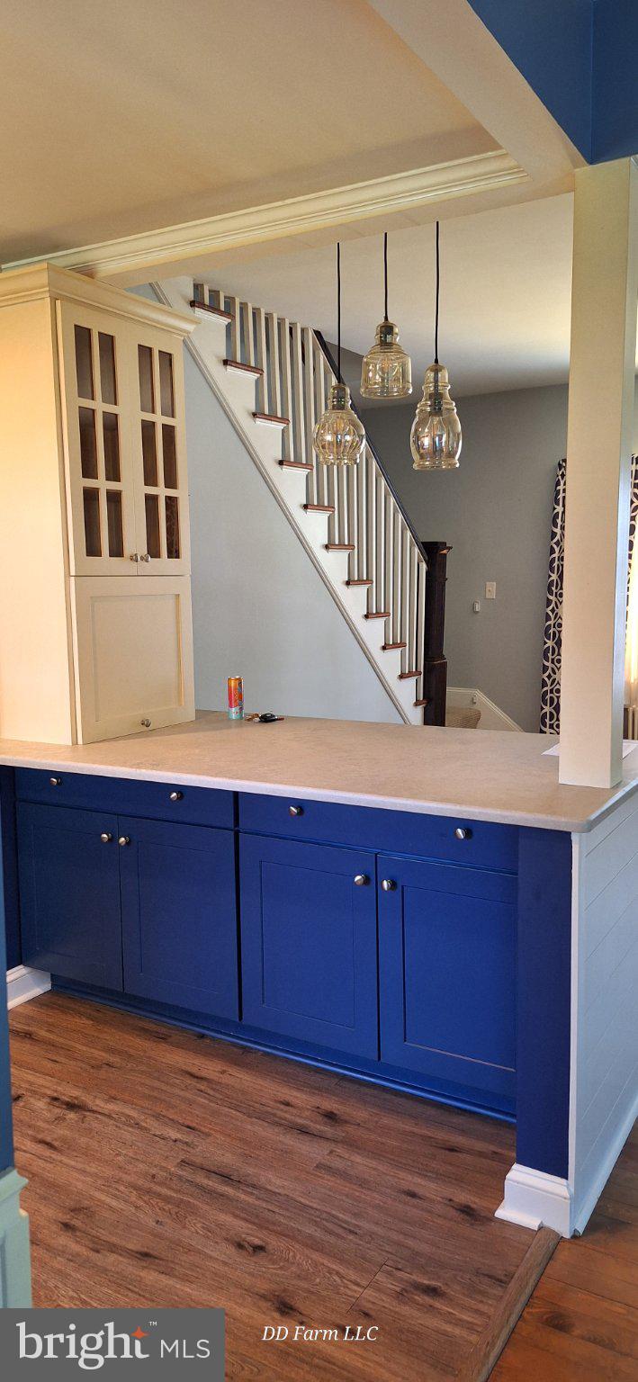 231 West Pine Street Georgetown, DE 19947 - Photo 17 of 26 Charming kitchen with vibrant blue accents.