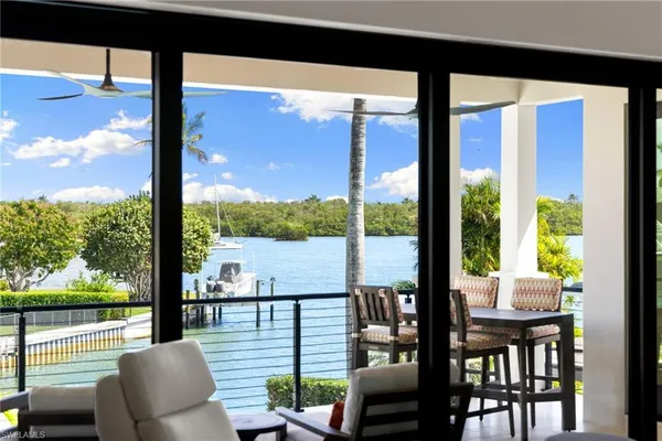 a view of a city from a balcony