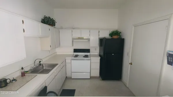 a view of a garden with a slide