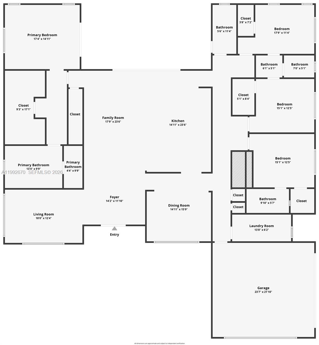 17950 Southwest 192nd Street Miami, FL 33187 - Photo 29 of 31 Floor Plan of Main House