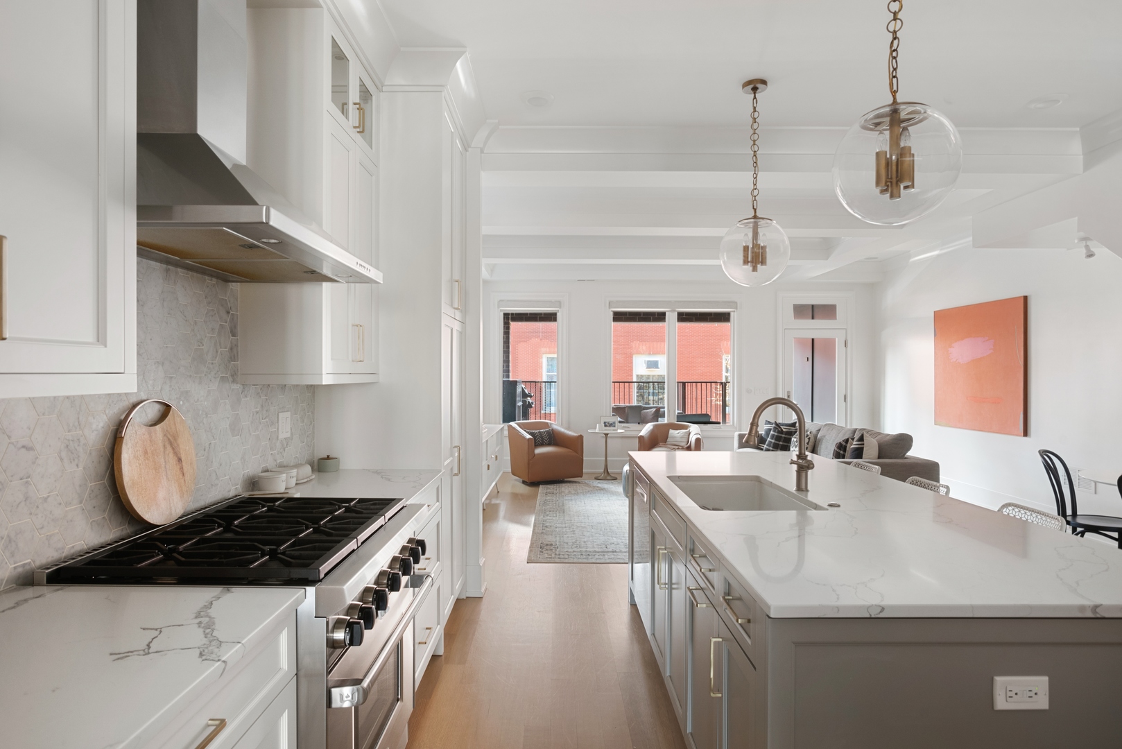 2020 North Howe Street, Unit 3S Chicago, IL 60614 - Photo 9 of 31 a kitchen with sink stove and cabinets