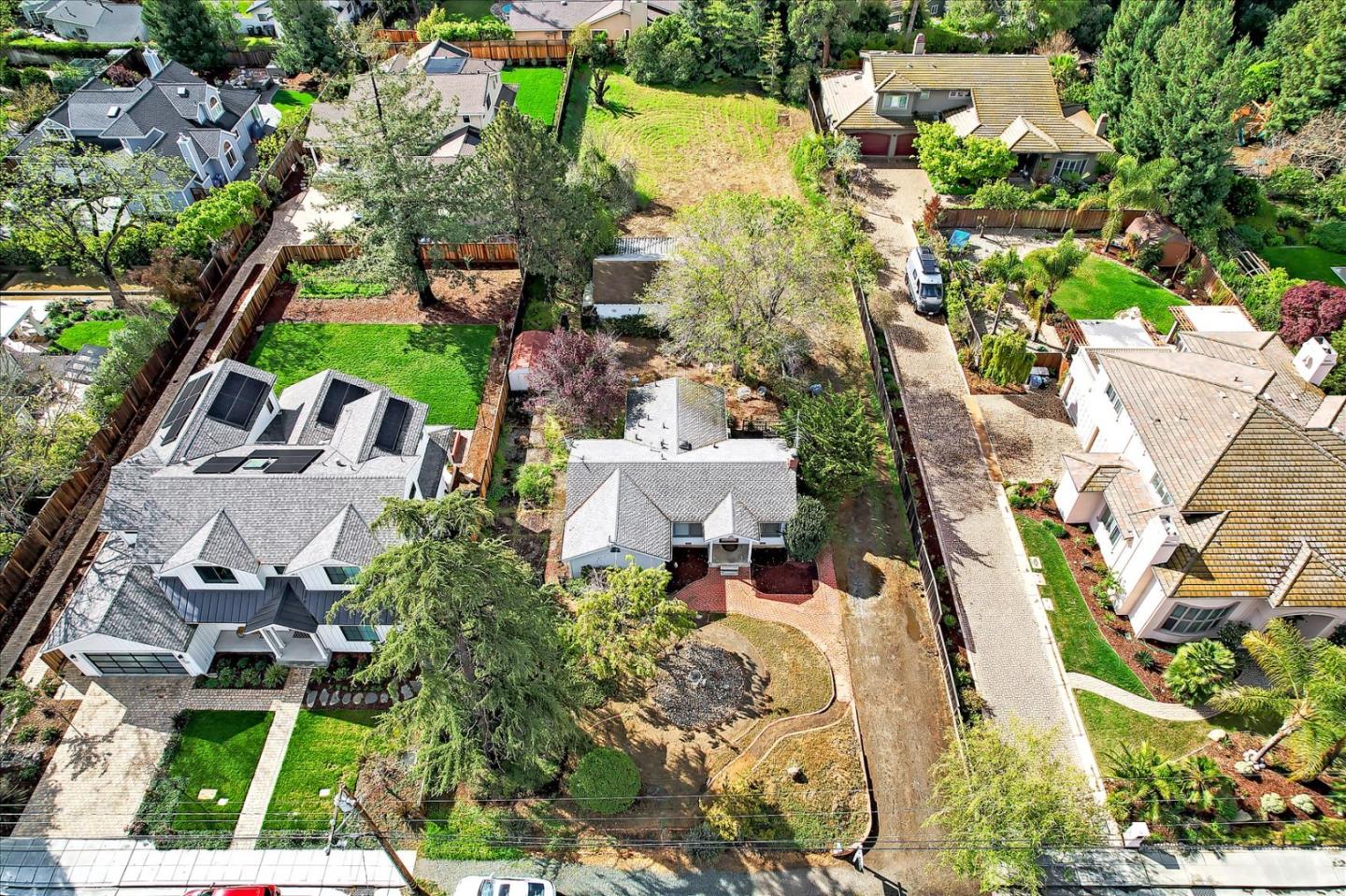 679 Sleeper Avenue Mountain View, CA 94040 - Photo 19 of 51 an aerial view of a house with a yard and garden