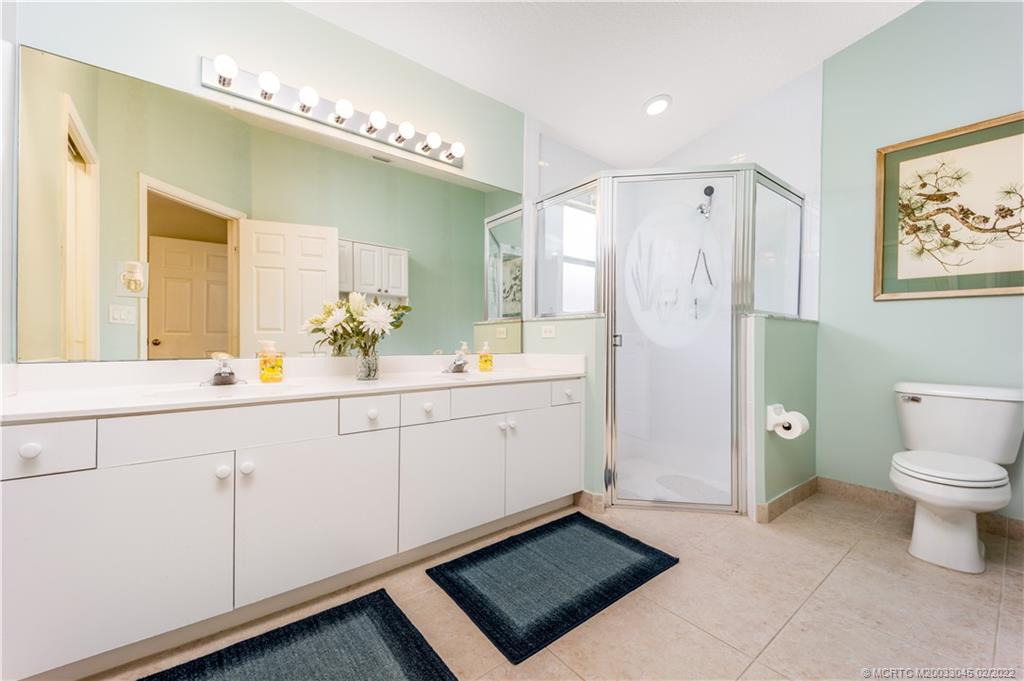 2441 Southwest Omega Way Stuart, FL 34997 - Photo 18 of 37 On-suite Main Bathroom with separate shower
