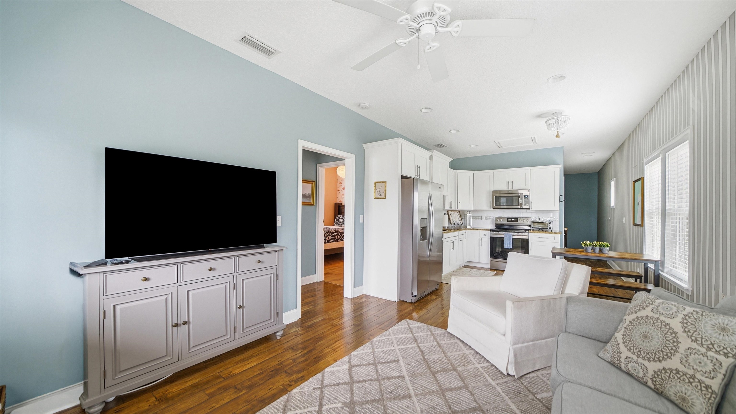 251 Riberia Street St. Augustine, FL 32084 - Photo 13 of 94 a living room with furniture and a flat screen tv