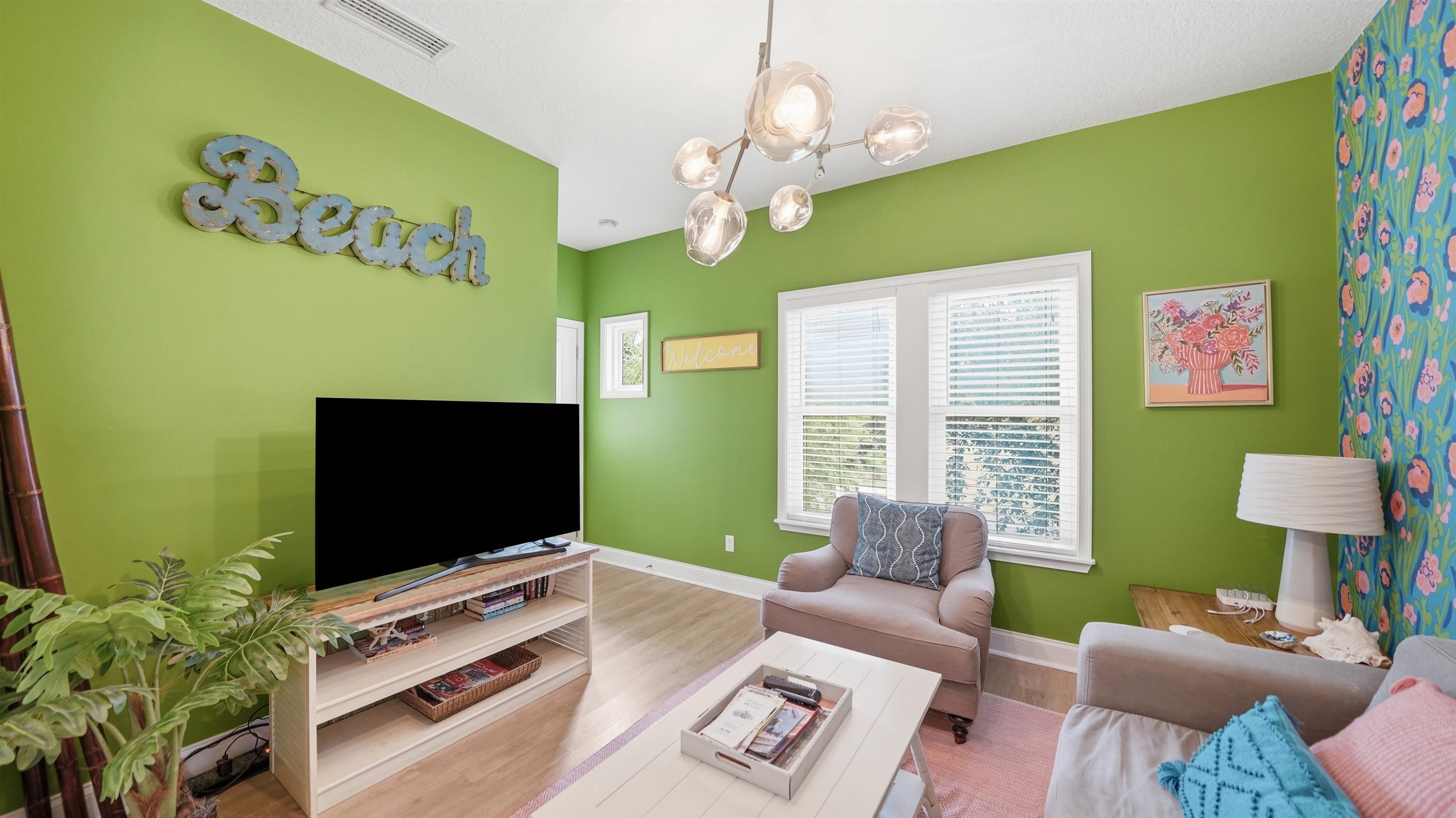 251 Riberia Street St. Augustine, FL 32084 - Photo 40 of 94 a living room with furniture and a flat screen tv