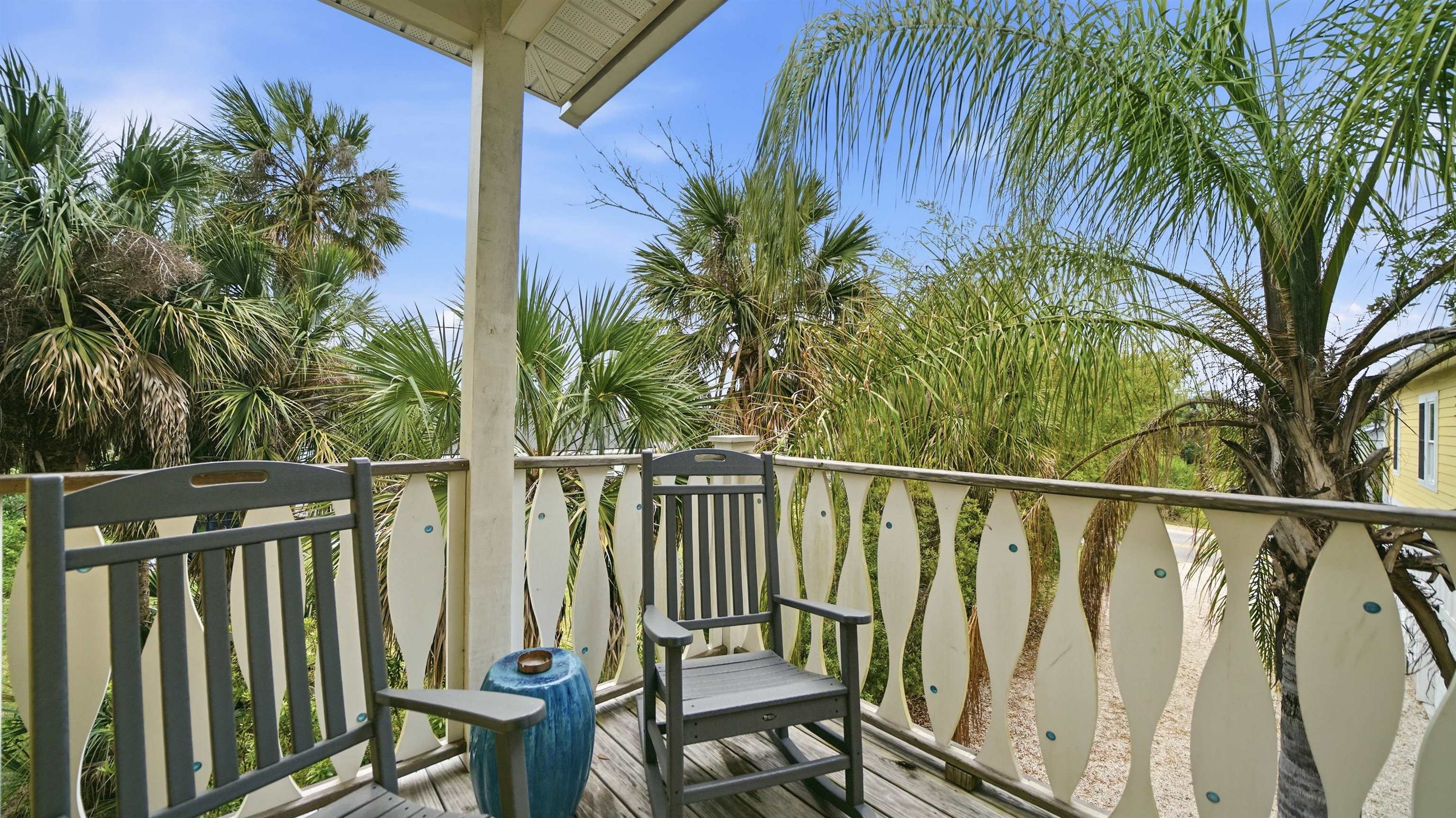 251 Riberia Street St. Augustine, FL 32084 - Photo 51 of 94 a view of balcony with wooden floor and fence