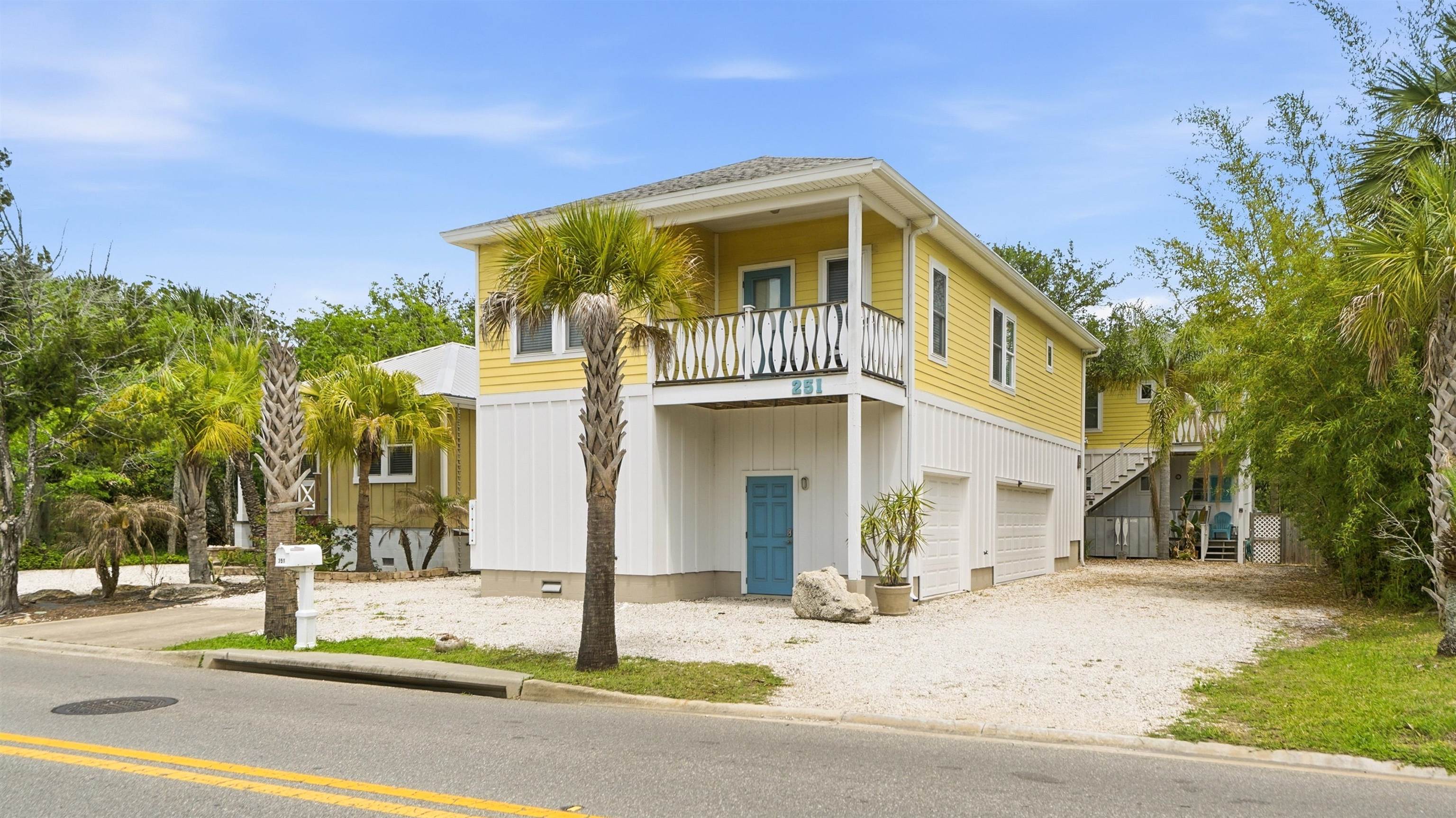 251 Riberia Street St. Augustine, FL 32084 - Photo 77 of 94 a front view of a house with a yard