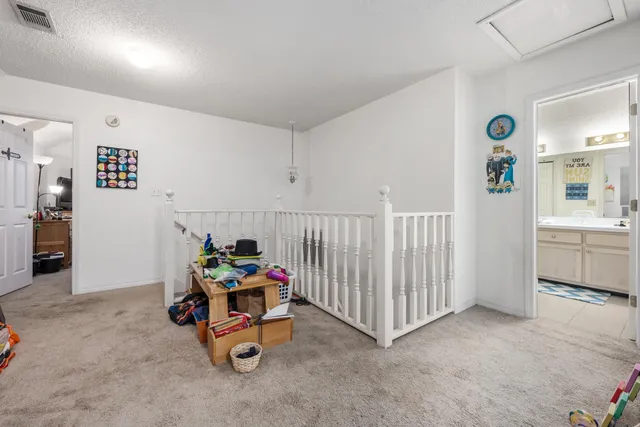 a view of a room with toys