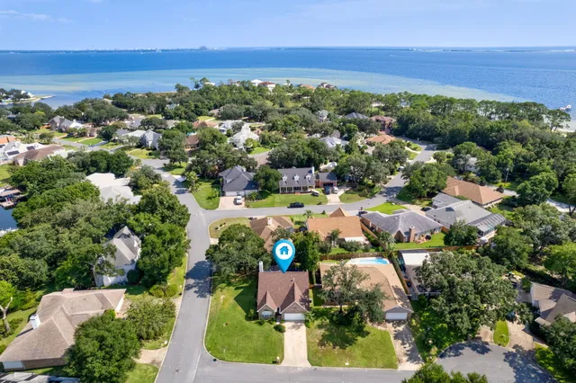 an aerial view of multiple house