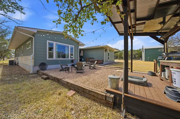 a view of a house with a patio