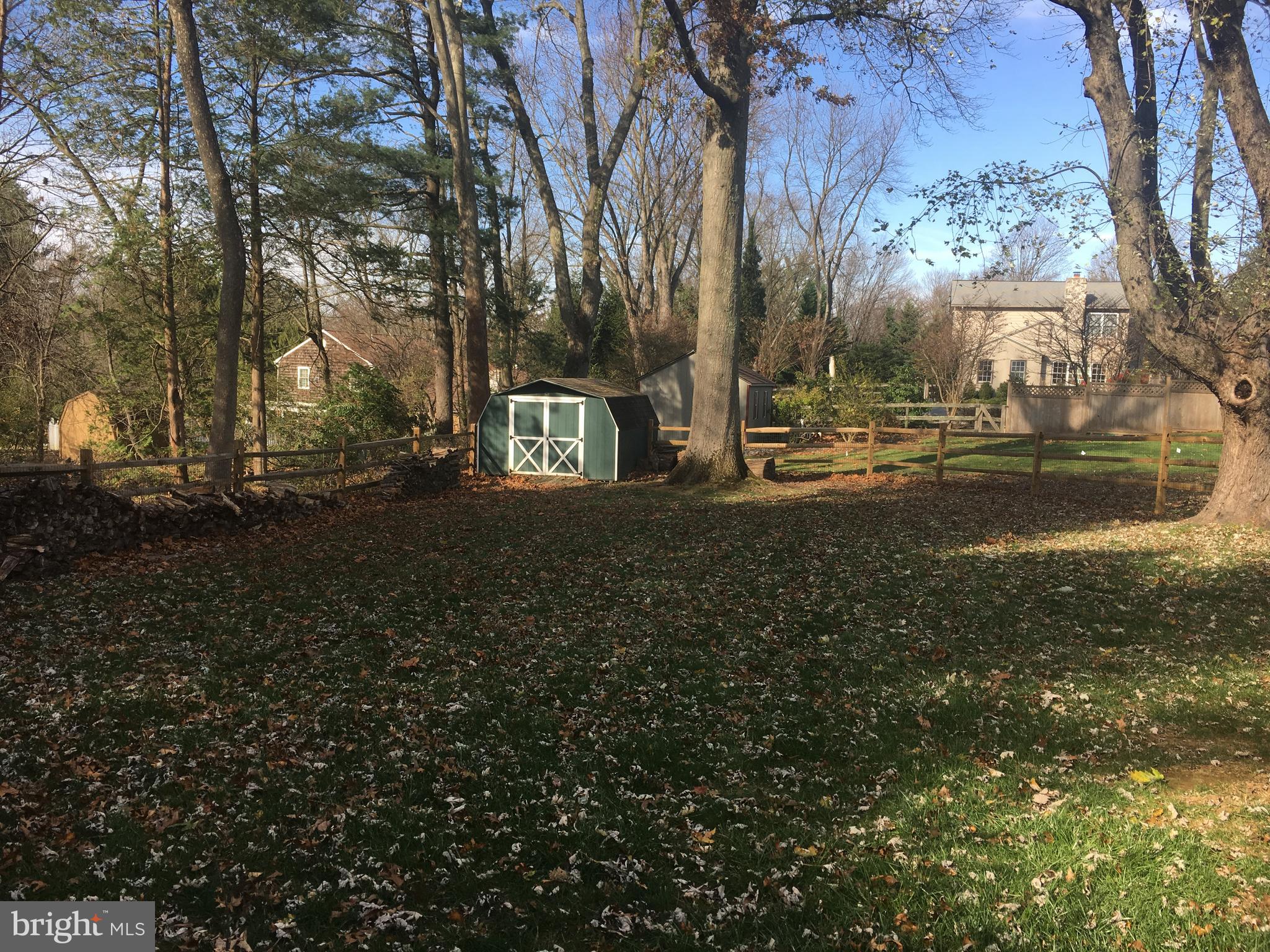 864 Nathan Hale Road Berwyn, PA 19312 - Photo 28 of 30 Bucolic Back Yard Setting - Shed in Corner of Lot