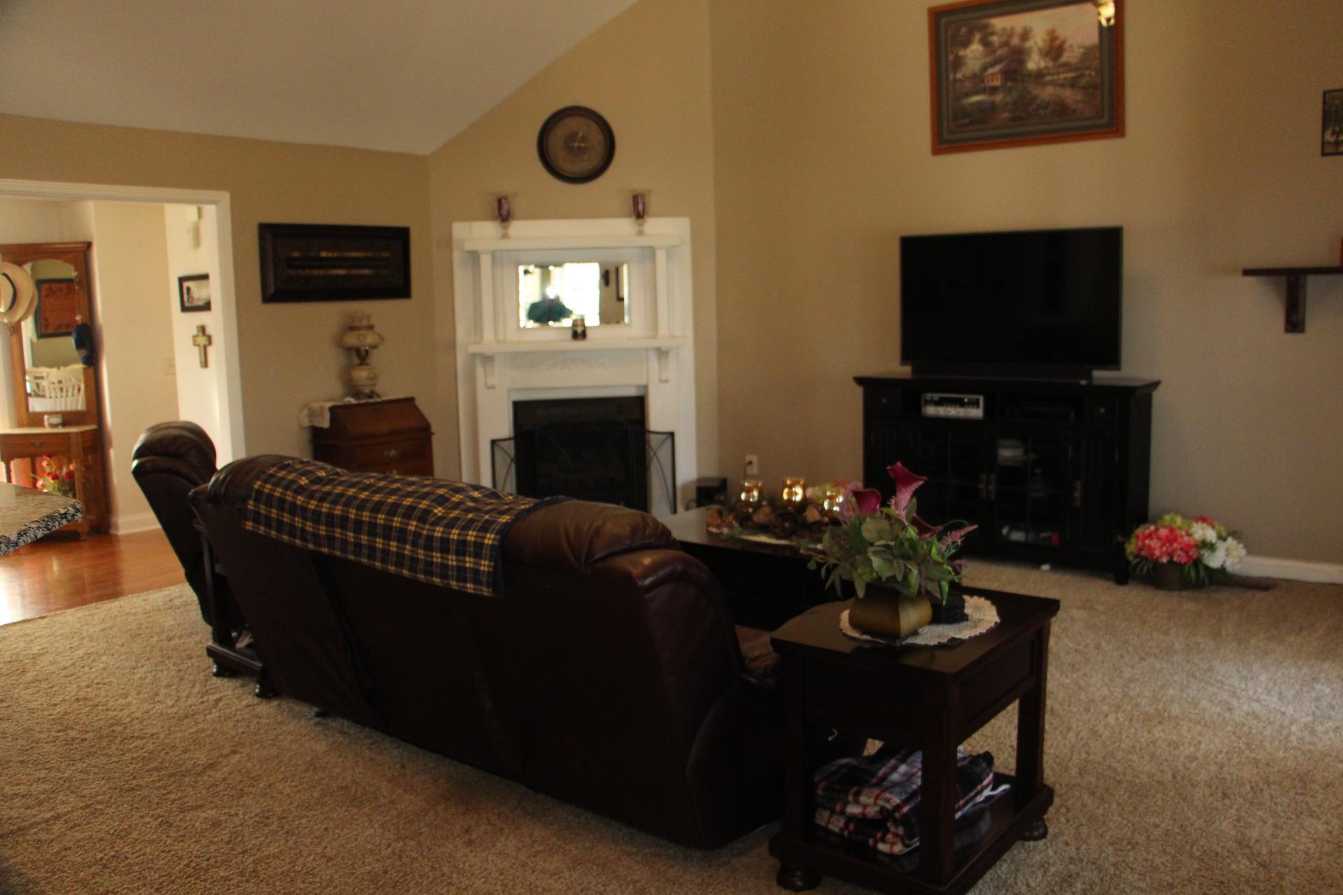 4373 Oregon Road Springfield, TN 37172 - Photo 18 of 18 a living room with furniture a flat screen tv and a fireplace