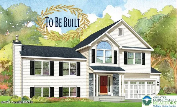 a view of a white house with a small yard and potted plants