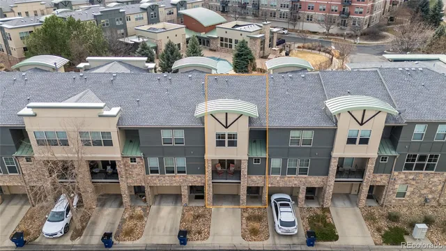 an aerial view of multiple houses