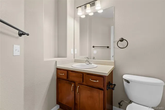 a bathroom with a bathtub and a toilet