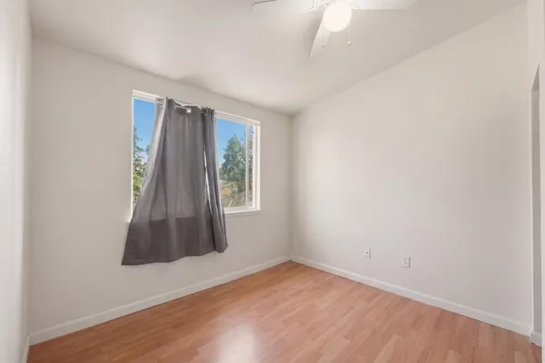 an empty room with a window