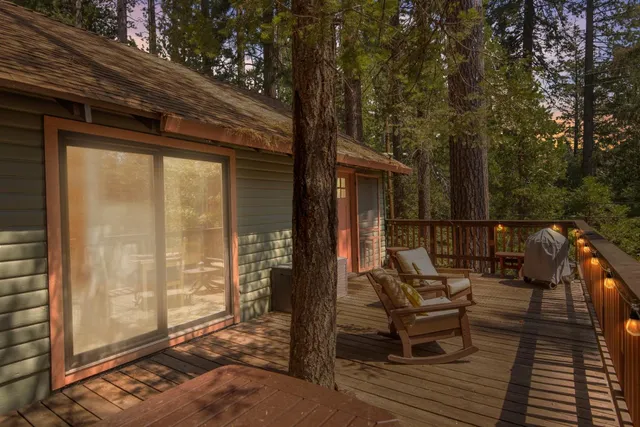 a living room with furniture a fireplace and a shower