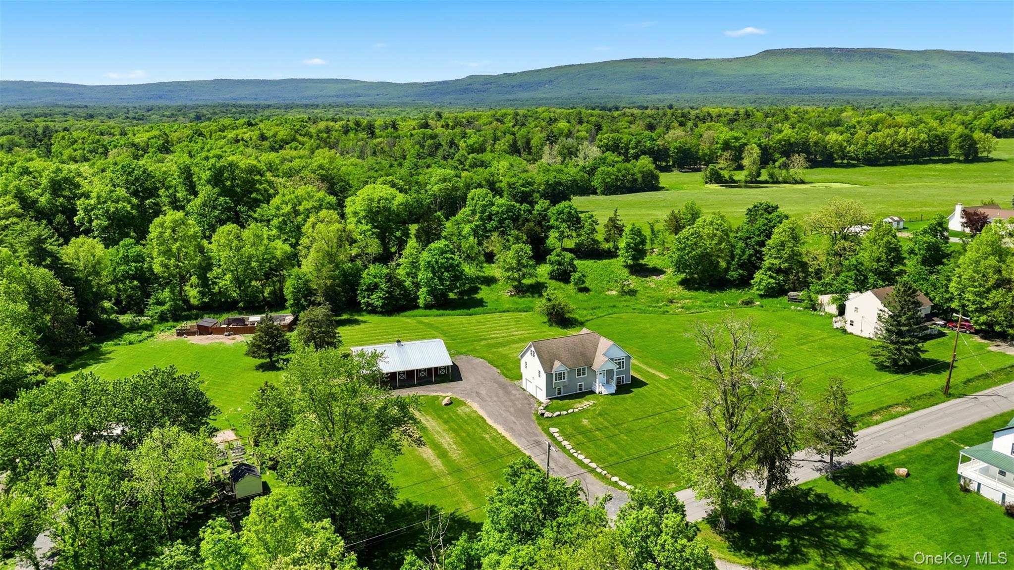 160 Pirog Road Pine Bush, NY 12566 - Photo 47 of 50 a view of a lush green outdoor space with a lake view and mountain view