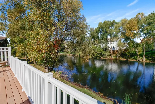 a view of a lake from a balcony