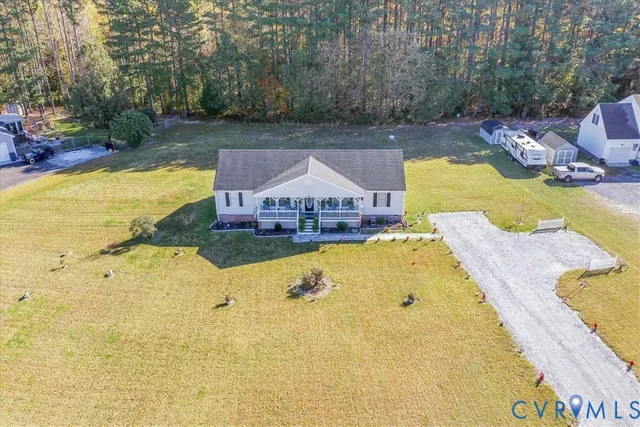 a view of a swimming pool with an outdoor space