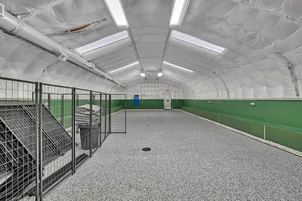 a view of a garage