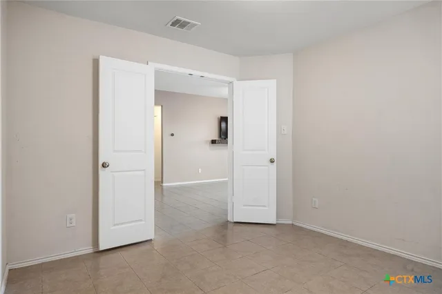 an empty room with a window