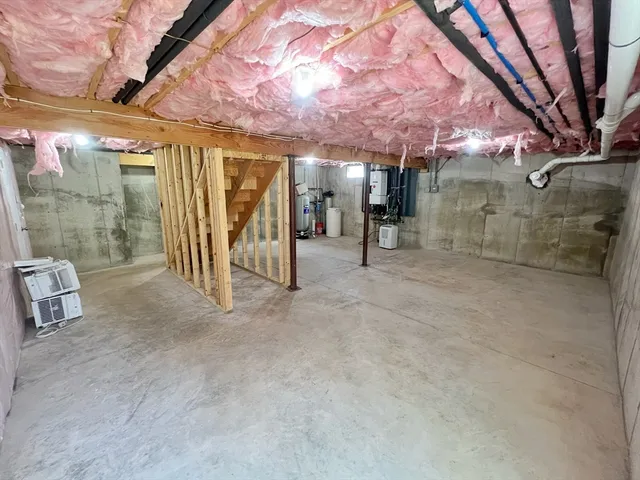 a view of a building with a glass door