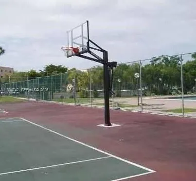 a view of a basketball court