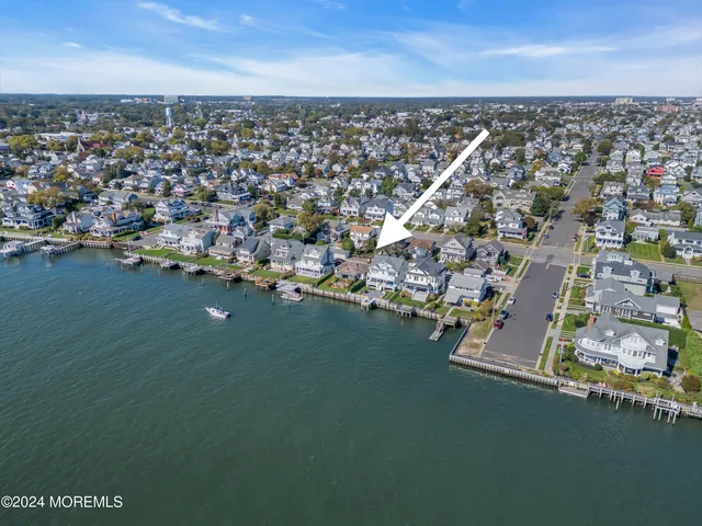 an aerial view of beach and ocean