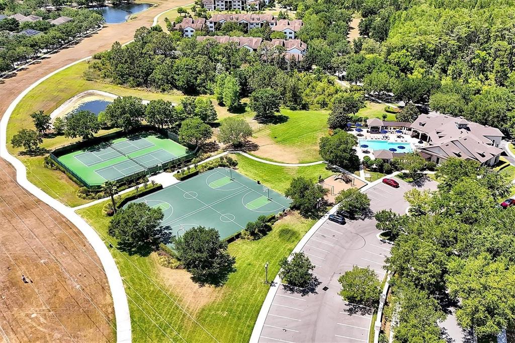 14239 Avenue Of The Groves Winter Garden, FL 34787 - Photo 49 of 54 an aerial view of a house with a garden and swimming pool
