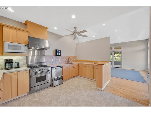 a living room with furniture and a couch
