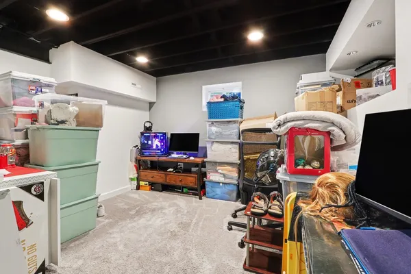 a room with storage and utility