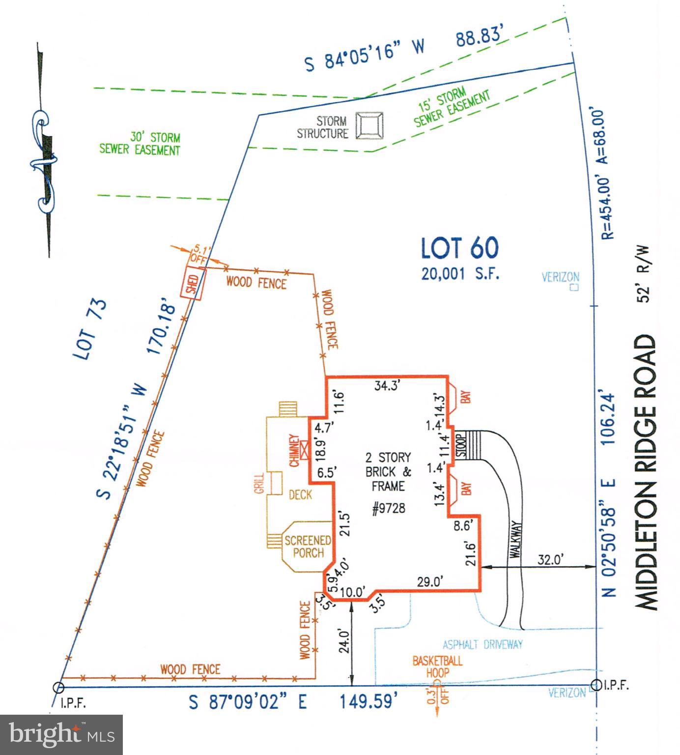 9728 Middleton Ridge Road Vienna, VA 22182 - Photo 77 of 81 Survey from 2017