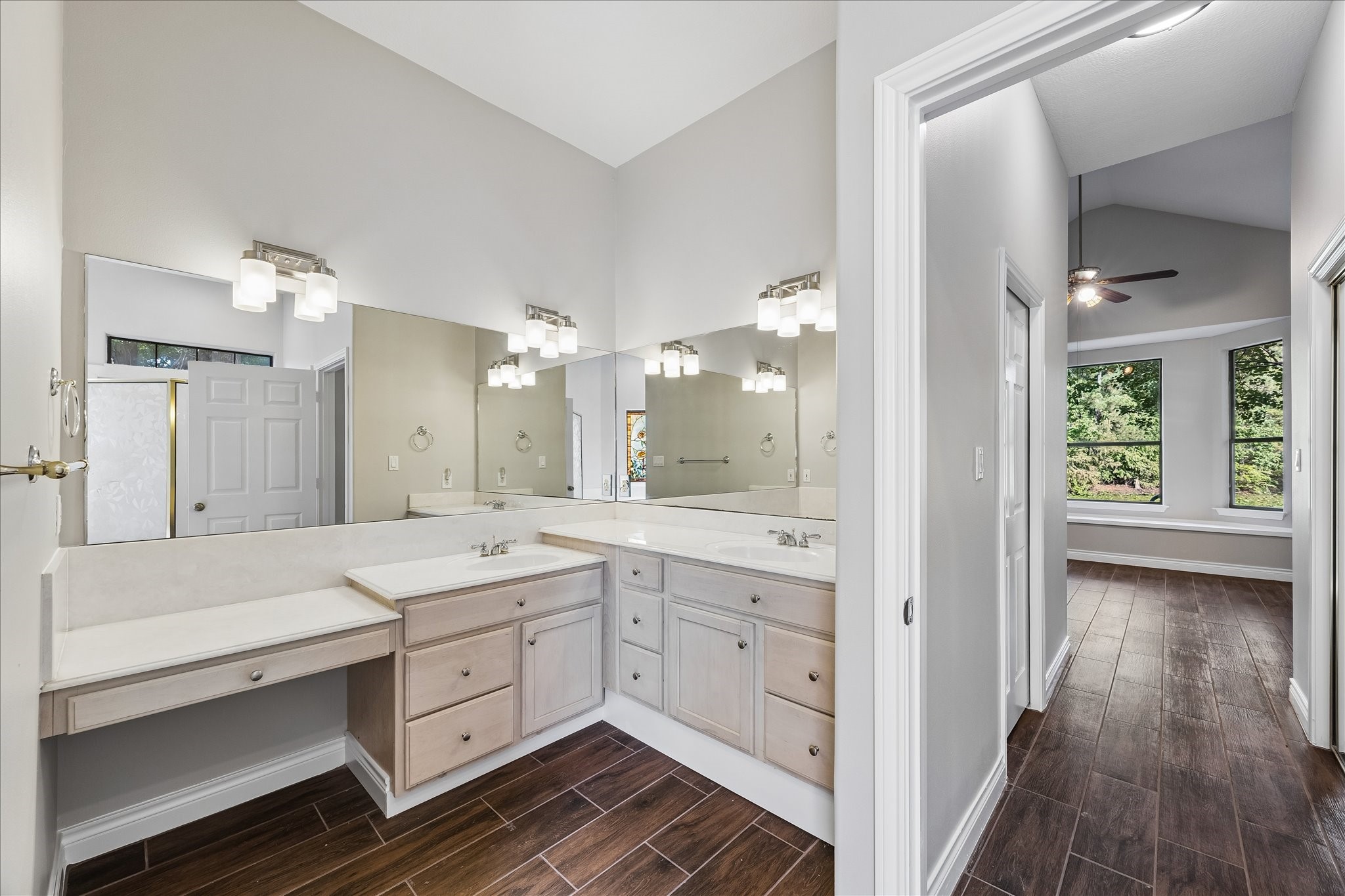 424 Nursery Road Spring, TX 77380 - Photo 9 of 16 Dual sink vanity in the primary bathroom