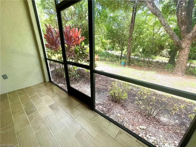 a view of a garden from a window