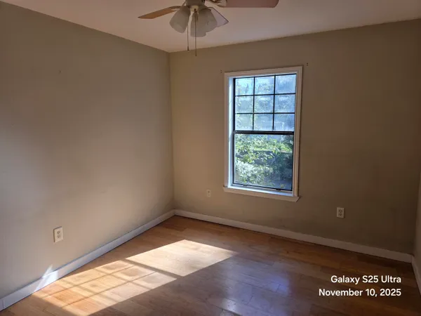 an empty room with a window
