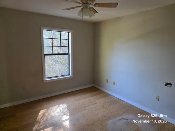 an empty room with a window